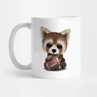 Cute Baby Red Panda Playing With Football Mug